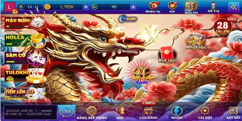 Những điểm nổi bật trong giao diện Thần Rồng